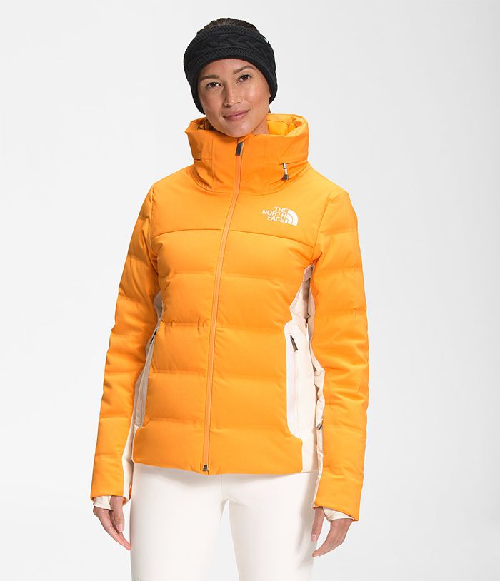 The North Face Μπουφαν Του Σκι Πορτοκαλι/Ασπρα Γυναικεια Amry Down - Greece 7356XOSPH